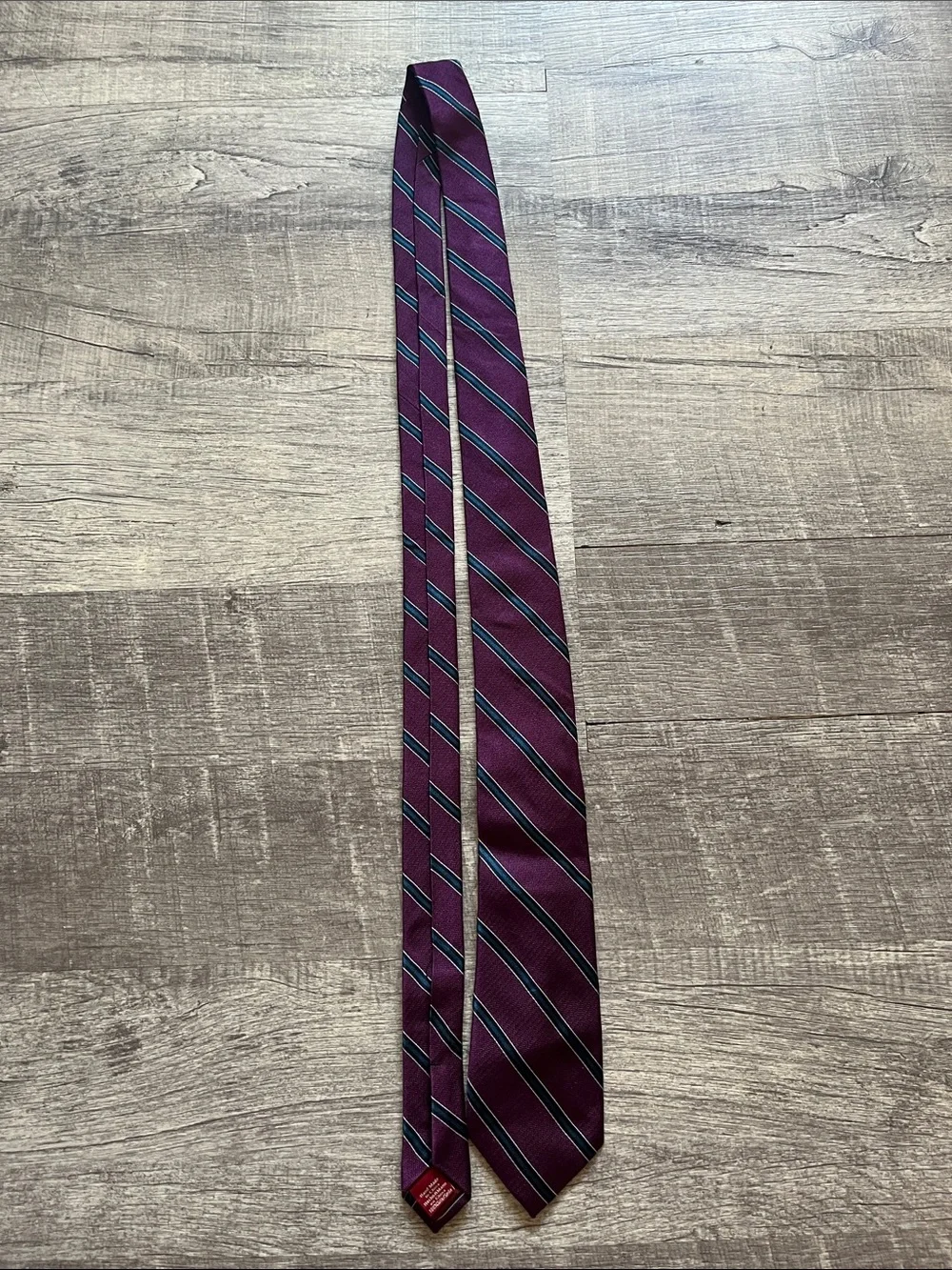 Penguin Diagonal Stripe Men's Silk Tie
